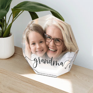 Grandma Script Overlay Photo Block
