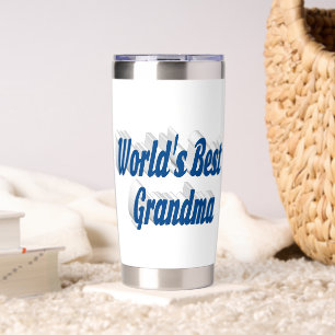 Grandma sea blue typography insulated tumbler