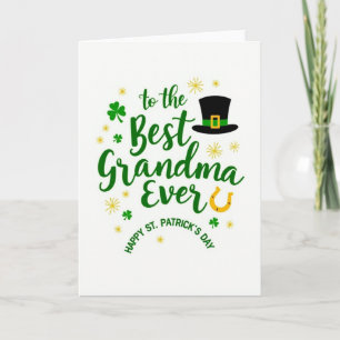 Grandma Shamrock Pattern Card