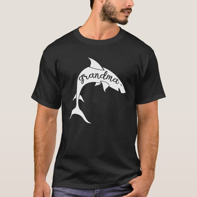 Grandma Shark Family Matching Mother's Day T-Shirt (Front)