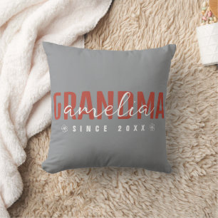 Grandma Since 20XX Modern, Clean Contemporary Cushion