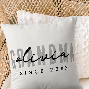 Grandma Since 20XX Modern Simple Preppy Cushion