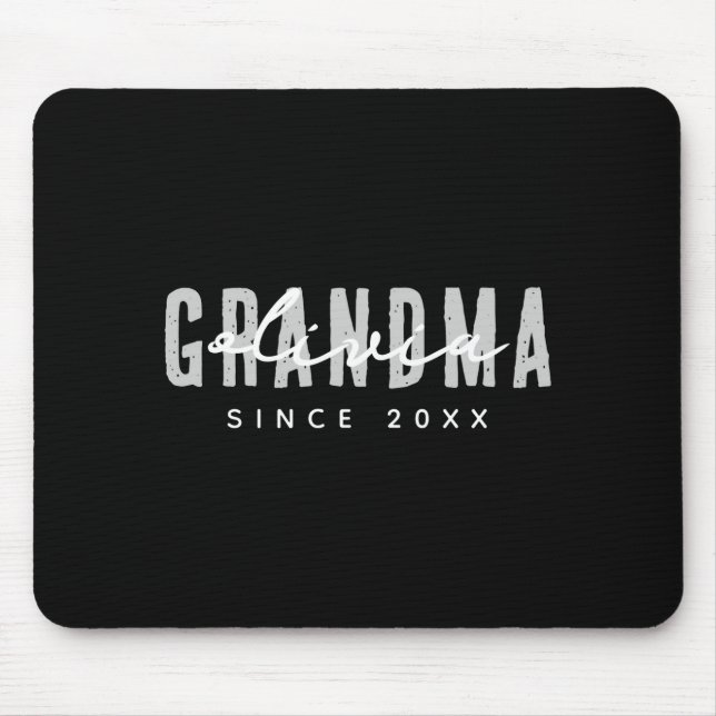 Grandma Since 20xx Modern Simple Preppy  Mouse Pad (Front)