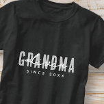 Grandma Since 20XX Modern Simple Preppy T-Shirt<br><div class="desc">This simple and modern design is composed of san serif typography.</div>