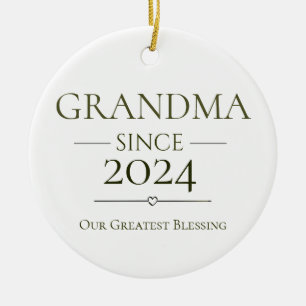 Grandma Since Custom Year Our Greatest Blessing Ceramic Tree Decoration