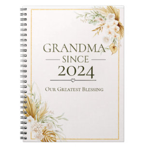 Grandma Since Custom Year Our Greatest Blessing Notebook