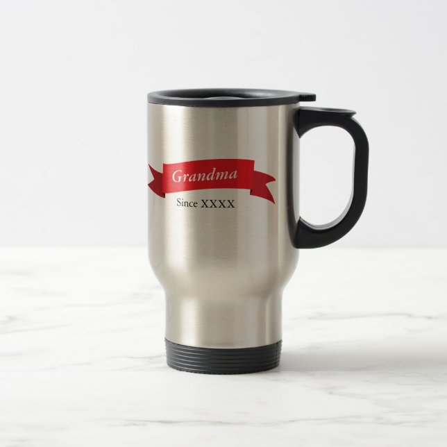 Grandma Since XXXX Travel Mug (Right)