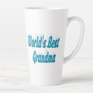 Grandma sky blue typography latte mug