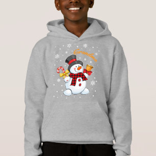 Grandma Snowman Candy Cane Christmas Red Plaid