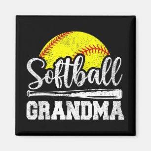 Grandma Softball Player Game Day Mother#39; #39;s  Magnet