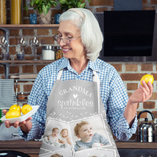 Grandma Sprinkles us with Love Photo Collage Apron