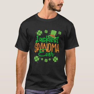 Grandma St Patrick Day Luckiest Grandma Ever St Pa T-Shirt