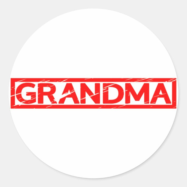 Grandma Stamp Classic Round Sticker (Front)