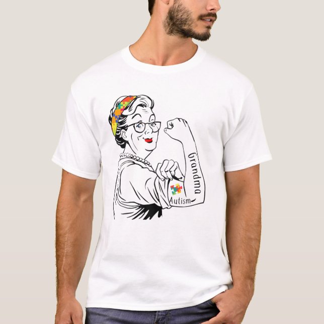 Grandma Strong Autism T-Shirt (Front)