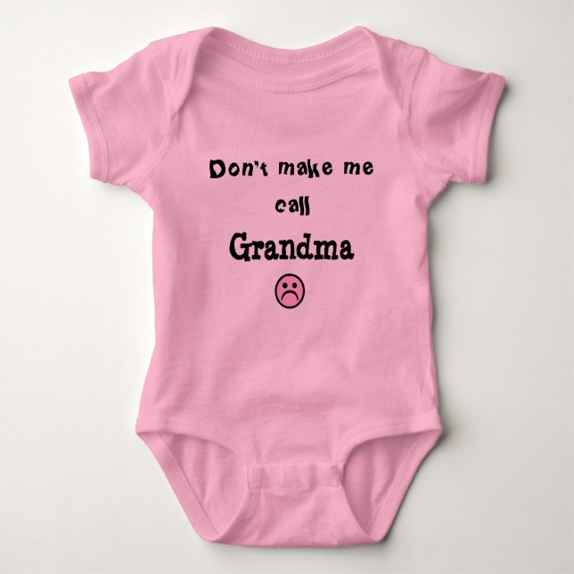 Grandma T-Shirt - Customised Baby Bodysuit (Front)