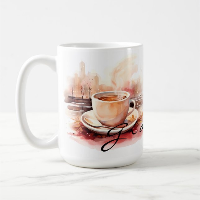Grandma Tea Mug | Custom Name & Cosy Design (Left)
