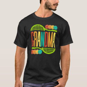 Grandma Tennis Racket Balls Sports Nana Mimi Women T-Shirt