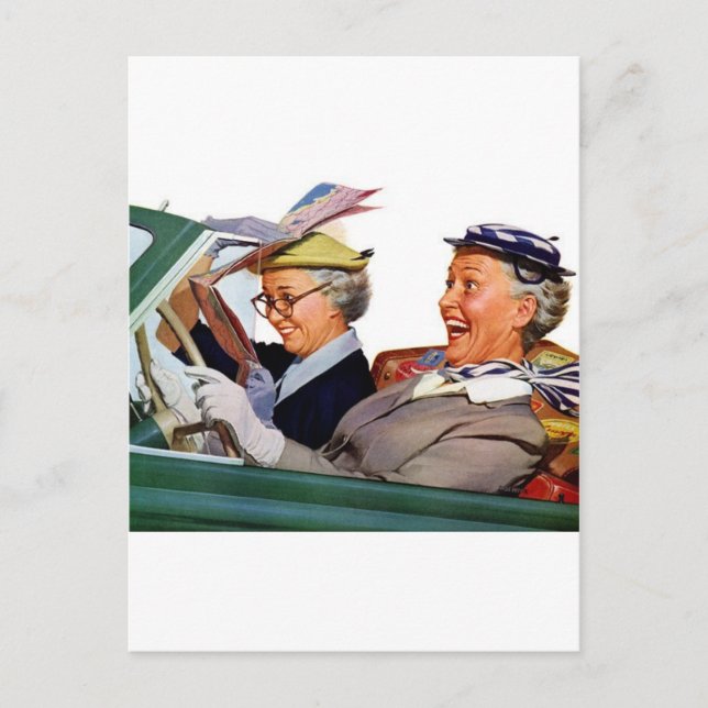Grandma The Speed Queen Postcard (Front)