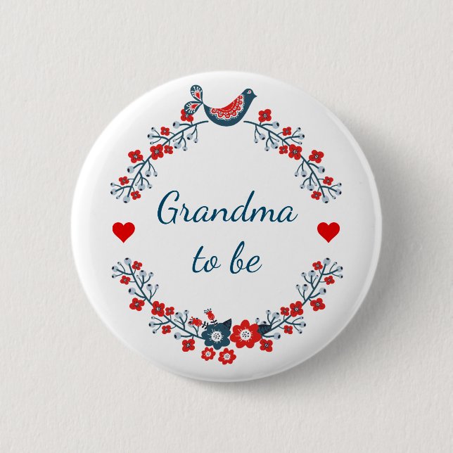 Grandma To Be 6 Cm Round Badge (Front)