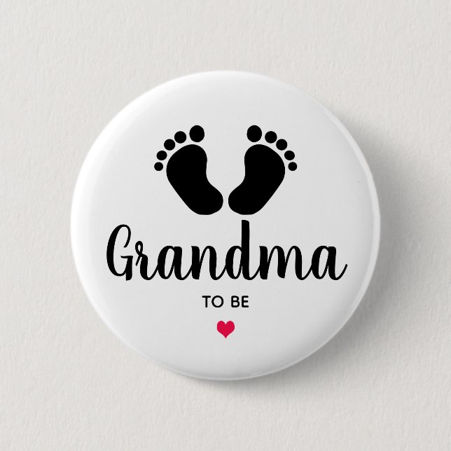 Grandma To Be 6 Cm Round Badge (Front)