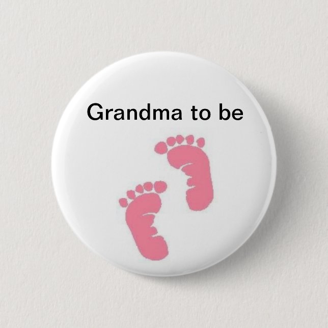 Grandma to be 6 cm round badge (Front)