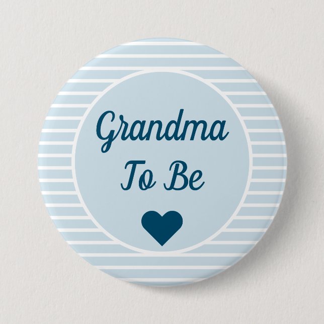 Grandma To Be Baby Shower Button (Front)