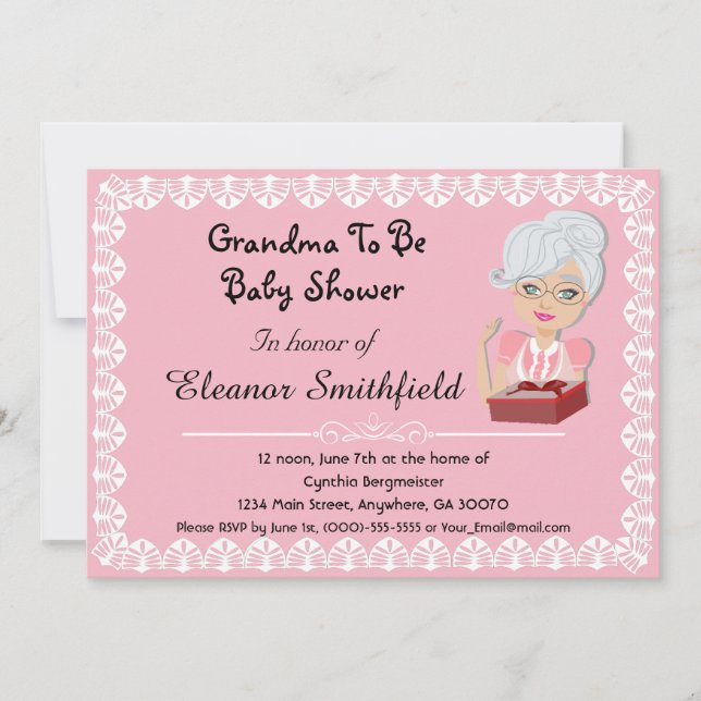 GrandMa To Be Baby Shower Invitation (Front)