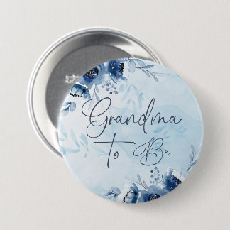 Grandma To Be Blue Its a Boy Baby Shower 7.5 Cm Round Badge