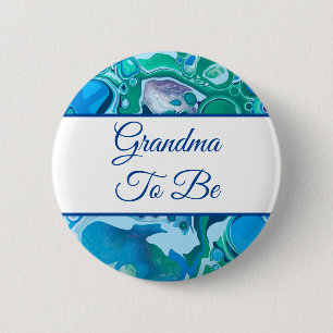 Grandma To Be   Boy's Baby Shower Button
