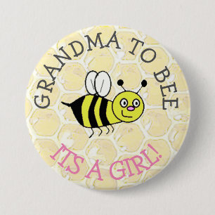 GRANDMA to Be Bumblebee Baby Shower Button
