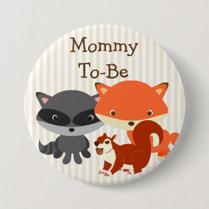Grandma To Be Button Woodlands Theme