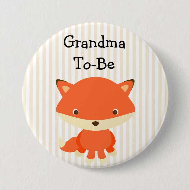 Grandma To Be Button Woodlands Theme (Front)