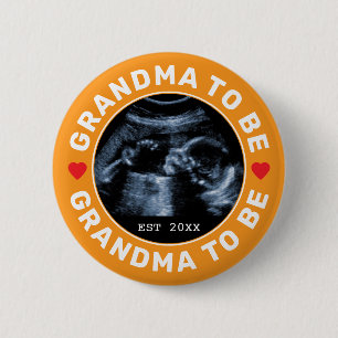 Grandma To Be Custom Photo Baby Shower Party 6 Cm Round Badge