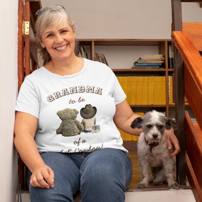 Grandma to be of a Lil' Cowboy & Teddy Bear T-Shirt (Creator Uploaded)