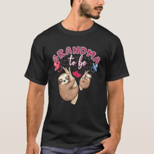 Grandma To Be Sloth Baby Shower Cute Animal T-Shirt