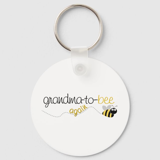 Grandma to Bee Again T-shirt Key Ring (Front)