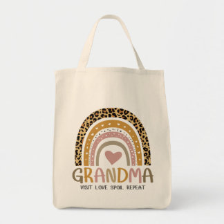 Grandma Tote Bag – Rainbow Leopard