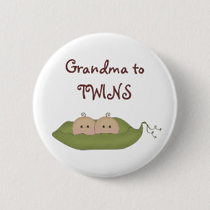 Grandma toTWINS 6 Cm Round Badge