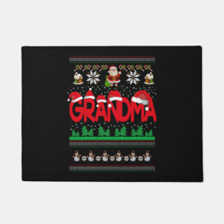 Grandma Ugly Christmas Sweater Doormat