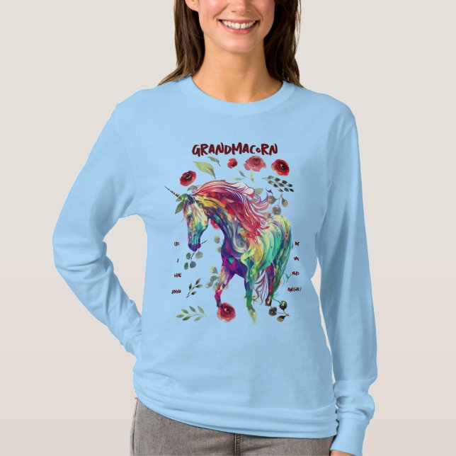 Grandma Unicorn  T-Shirt (Front)