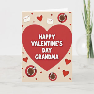Grandma Valentine Happy Hearts Card