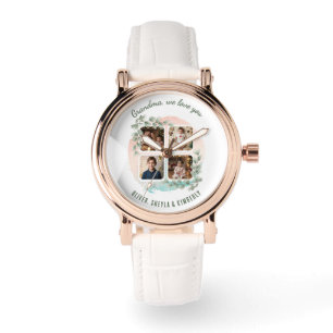 Grandma we love you 6 Photo Collage Eucalyptus Watch