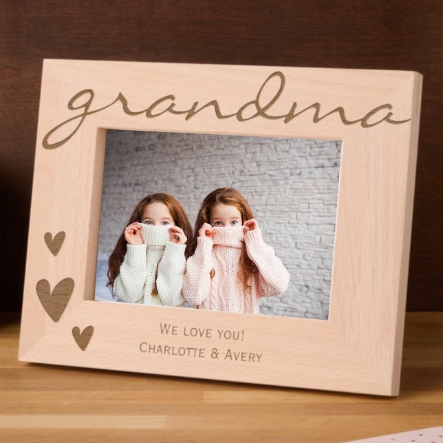 Grandma We Love You Etched Frame with Names (Creator Uploaded)