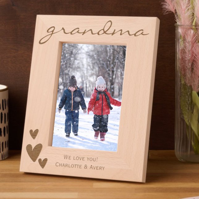 Grandma We Love You Etched Frame with Names (Creator Uploaded)