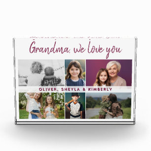 Grandma we love you Grandchildren 6 Photo Collage