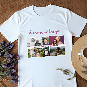 Grandma we love you Grandchildren 6 Photo Collage Sweatshirt