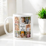 Grandma We Love you Hearts Modern Photo Collage  Coffee Mug<br><div class="desc">The Grandma 8-Photo Personalised Custom Text Gift is a heartwarming and unique way to show Grandma your love.</div>
