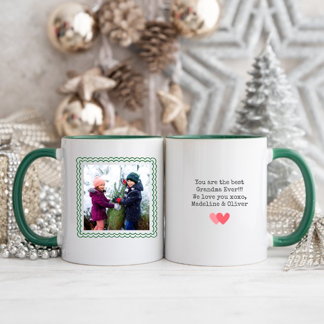 Grandma We Love You Personalised Photo Collage Mug (Grandma we love you personalized photo Mug)