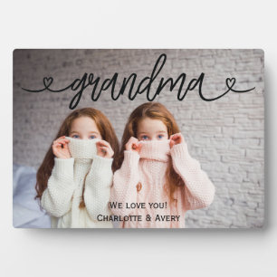 Grandma We Love You Personalised Photo Plaque