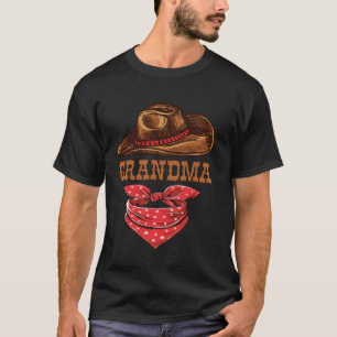 Grandma Western Birthday Cowboy Cowgirl Family Mat T-Shirt